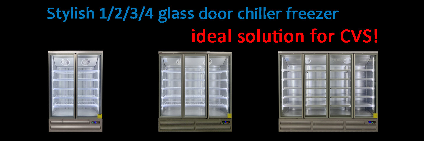 qualità apra il frigorifero dell'esposizione fabbrica