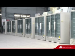 Congelatore verticale senza ghiaccio con porta di vetro antinebbia a tripla vetrata senza cornice