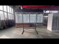 Frigorifero con porta in vetro con supporto esterno in acciaio e scaffali regolabili interni da 3 pezzi