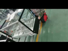 Vitrina di torta a tavola di vetro rettilineo con sistema di raffreddamento ventilato