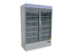 Two Glass Door 880L Upright Display Freezer With Top Light Box
