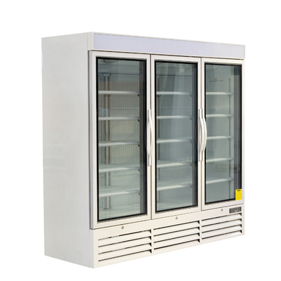 Refrigeratore di vetro commerciale della porta delle bevande con i motori del ventilatore di Ebm