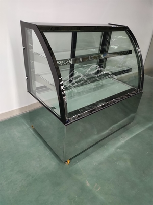 Congelatore della vetrina dell'esposizione della pasticceria con due scaffali di vetro di Facile-pulizia