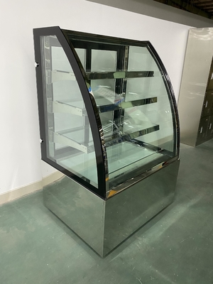 Frigorifero conveniente dell'esposizione del forno del deposito con gli scaffali di vetro tripli