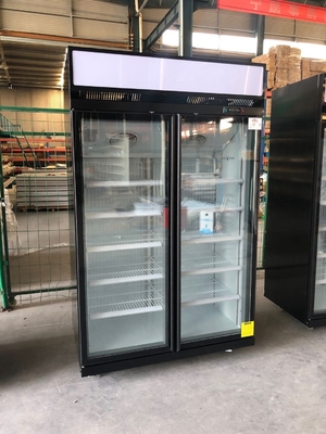 Congelatore di vetro dell'esposizione della porta della luce del supermercato LED per gli alimenti congelati