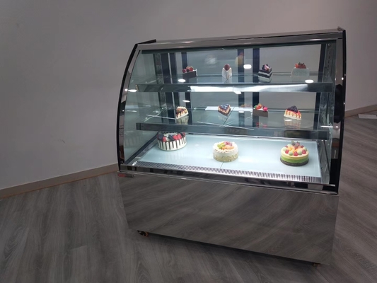 Armadietto di esposizione di raffreddamento del dessert del fan con le luci interne del LED nell'ambito di ogni scaffale/cima