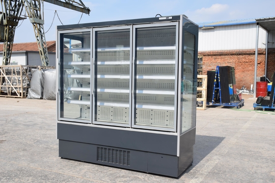 Frigocongelatore di vetro commerciale R404a della porta di acciaio inossidabile di Multideck