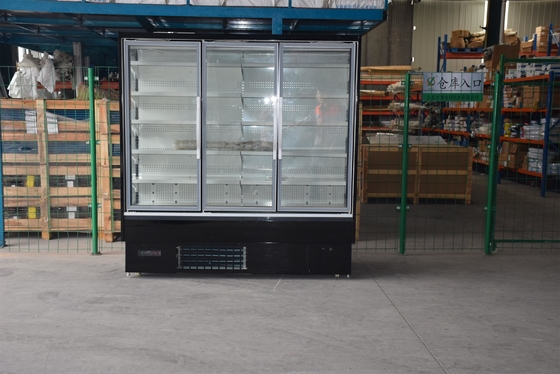 Refrigeratore di vetro del supermercato lustrato doppio triplo con Endpanel trasparente