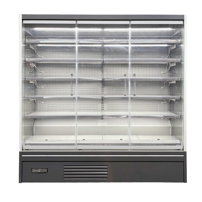 R290 frigoriferi aperti per negozi con scaffalature in plexiglass