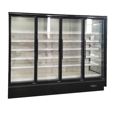 Display frigorifero per bevande fredde con specchio posteriore e luci LED verticali