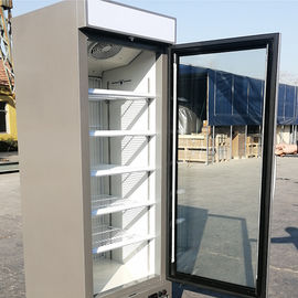 Singolo dispositivo di raffreddamento 220V 50H della bevanda della porta del congelatore di vetro dritto commerciale della porta
