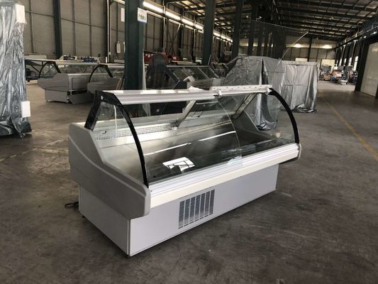 Frigorifero di vetro curvo di Meat Case Display del macellaio dei 2,0 tester con la certificazione di sec