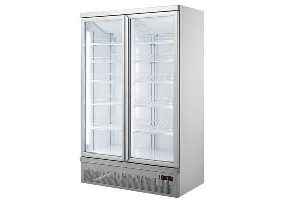 Frigorifero di vetro della porta del supporto del doppio inferiore di raffreddamento a aria 1260L