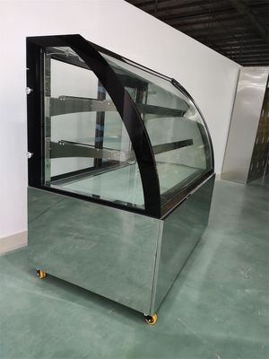 Contenitore per esposizione refrigerato curvo del forno facendo uso del compressore di Secop