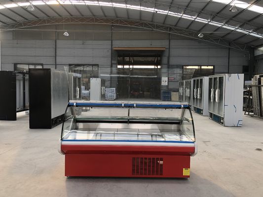 IEC 150L di Front Meat Showcase Refrigerator di vetro per il macellaio Shop