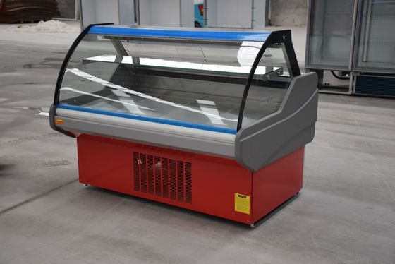 Il Cile ha curvato Front Meat Deli Display Refrigerator di vetro 200L con stoccaggio posteriore