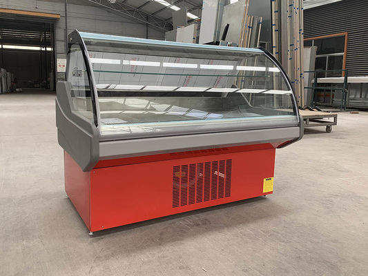 Servire commerciale della carne fresca R290 sopra contro 205 litri di R404a