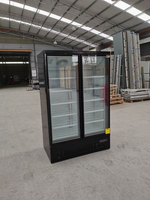 Dispositivo di raffreddamento dritto della bevanda del supermercato di R290 SECOP con la porta di vetro libera della nebbia due