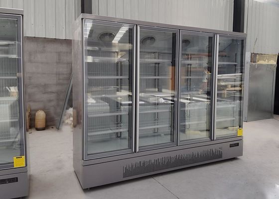 Dispositivo di raffreddamento di vetro dritto commerciale della porta 1700L con il compressore di SECOP