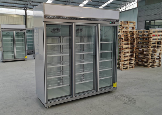 Congelatore di frigorifero autonomo dell'esposizione R290 con 3 porte di vetro della cerniera
