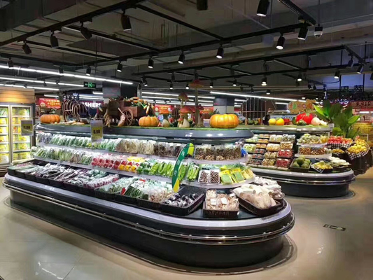Frigorifero commerciale R404a del congelatore dell'isola ovale