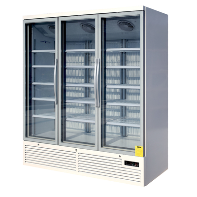 Refrigeratore commerciale della bevanda di Multideck con le porte di vetro basse-e
