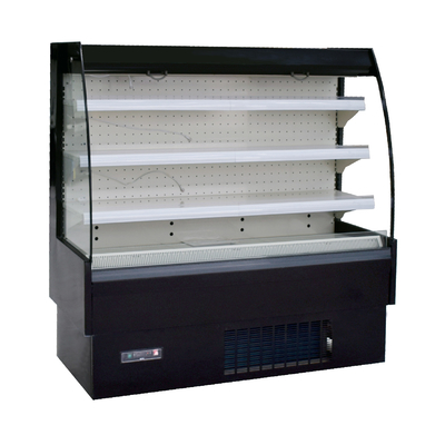 Front Refrigerated Display Case aperto R404a con il pannello di vetro trasparente