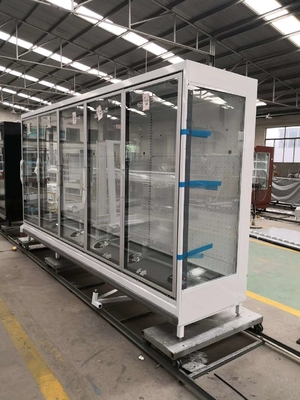 Frigorifero fronteggiato commerciale di Multideck con l'anti nebbia delle porte