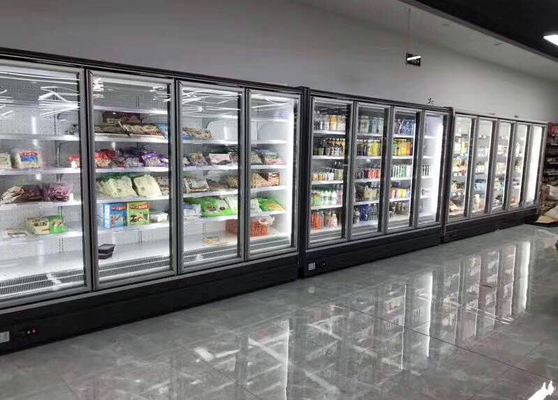 La porta di vetro dell'anti nebbia ha refrigerato l'esposizione LED verticale del Merchandiser