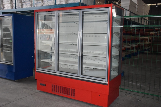 Illuminazione di vetro ideale di Front Multideck Refrigerator With LED