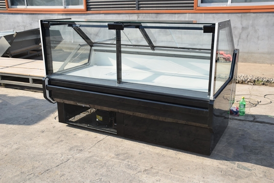 Il refrigeratore R404a dell'esposizione della carne fresca del pesce ha refrigerato con Endpanel di vetro