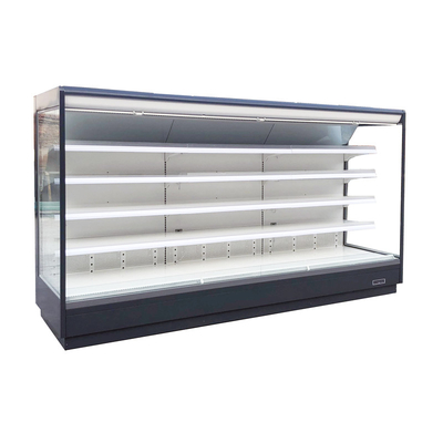 Vetrina refrigerata supermercato commerciale con le luci brillanti del LED per ogni scaffale & la cima per la frutta e le verdure