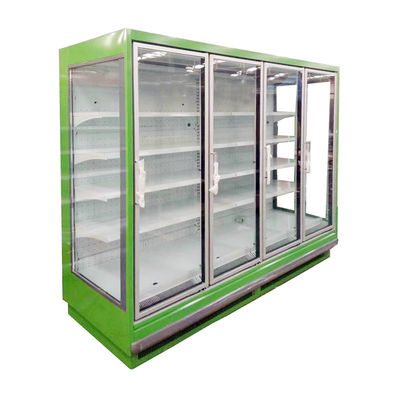Afferri e vada frigorifero Multideck dell'esposizione con le luci verticali interne del LED