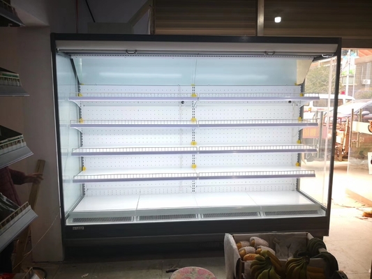 Armadio frigorifero aperto economizzatore d'energia dell'esposizione per il supermercato con la valvola di espansione di Danfoss per i prodotti lattier-caseario