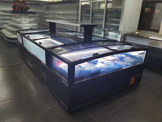 Congelatore commerciale di alta qualità del petto con le luci interne del LED con i commutatori separati per gli alimenti congelati
